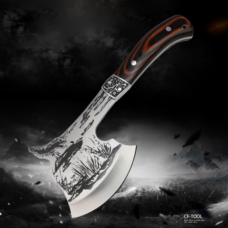 New Style Customized Wholesale Outdoor Multi Purpose Mountain Axe Survival Camping Axe elf-Defense Car-Mounted Portable Multi-Functional Outdoor Axe