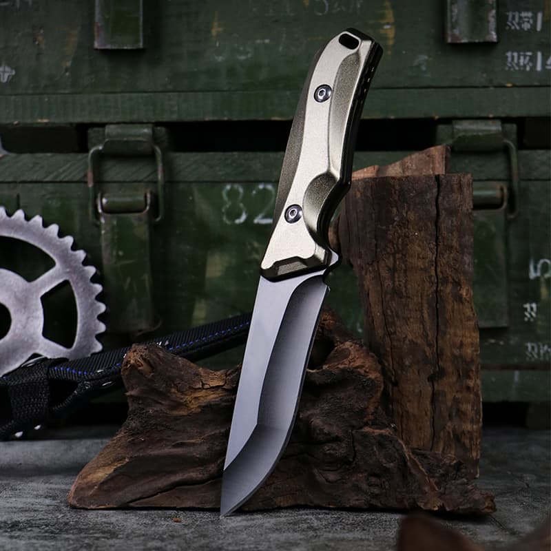 Aluminum Handle Outdoor Camping Fixed Blade Pocket Knife Defense Universal Survival Multifunctional Knife