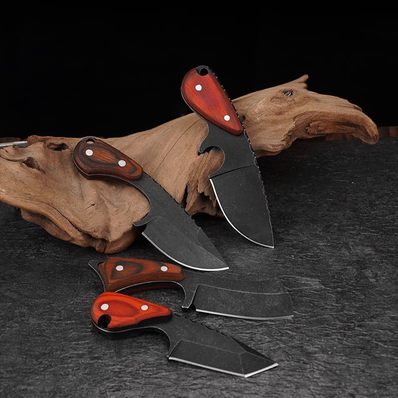 Outdoor Knife s Hand Forged Survival Diving Straight Knife Camping Forged Knife Multitool with Sheath for Collection with Leather Case Fixed Blade