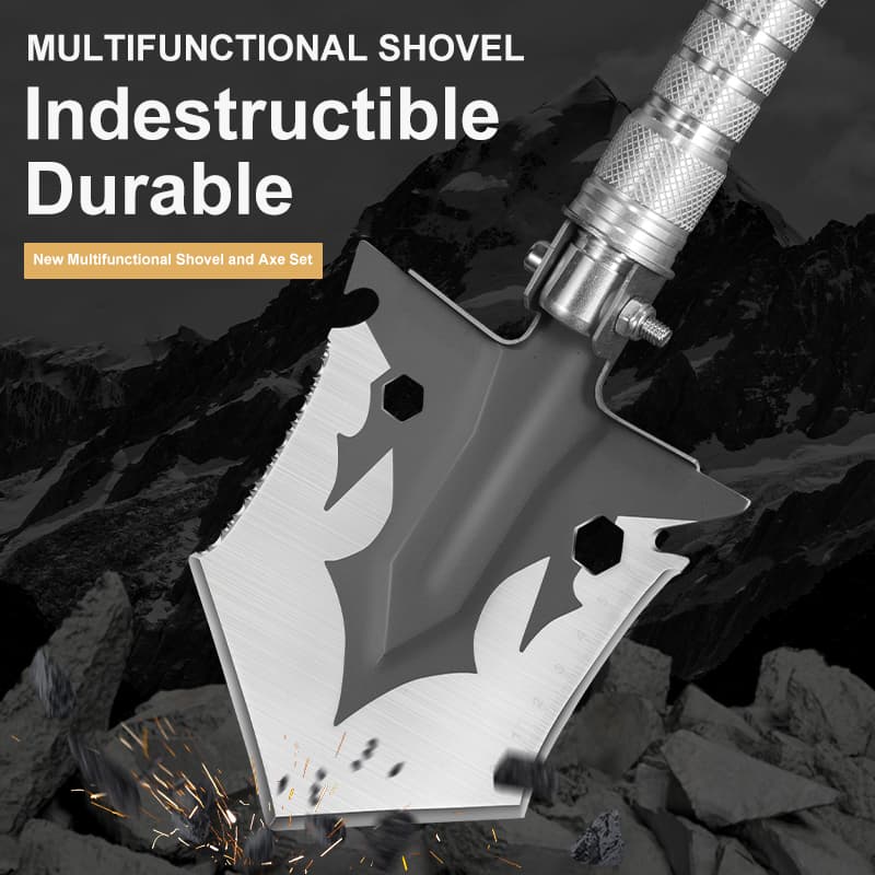 Durable Wilderness Shovel Self-Defense  Outdoor Vehicle Survival Tool Multi-functional Outdoor Camping Climbing Tactical Portable Folding