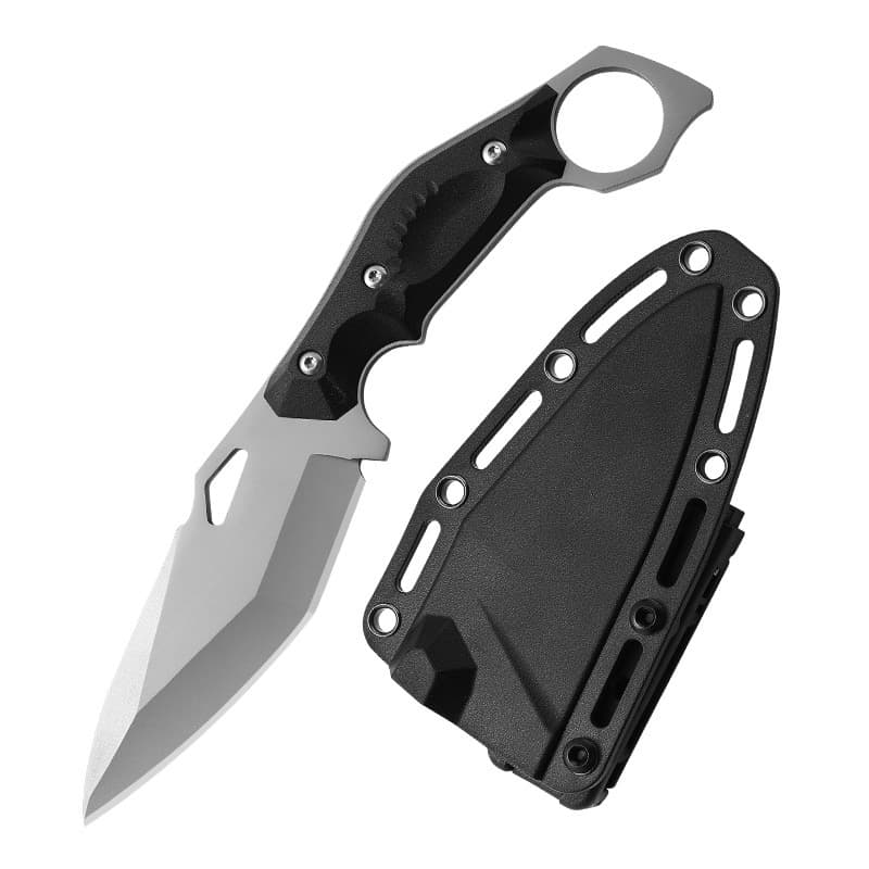 sharp hunting knife  steel outdoor fishing Short knife hiking portable fixed blade knife with ABS sheath