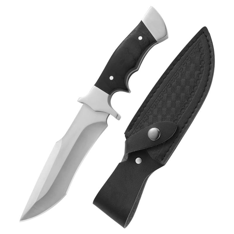 Wholesale Customizable Tactical Outdoor Knife 9Cr18 Stainless Steel Blade Blackwood Self Defense OEM From China