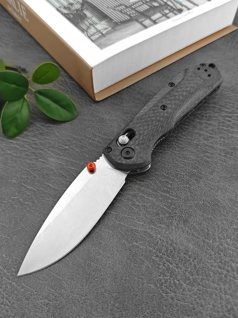 D2 Drop Point Blade Carbon Fiber Handle EDC Tool Outdoor Utility Hunting Pocket Fruit Knife