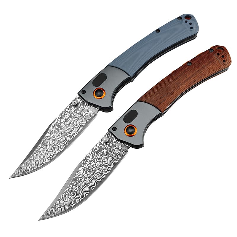 Convenient Style  Ripple Pattern Folding Pocket Knife Blade Survival Outdoor Camping EDC Hunting
