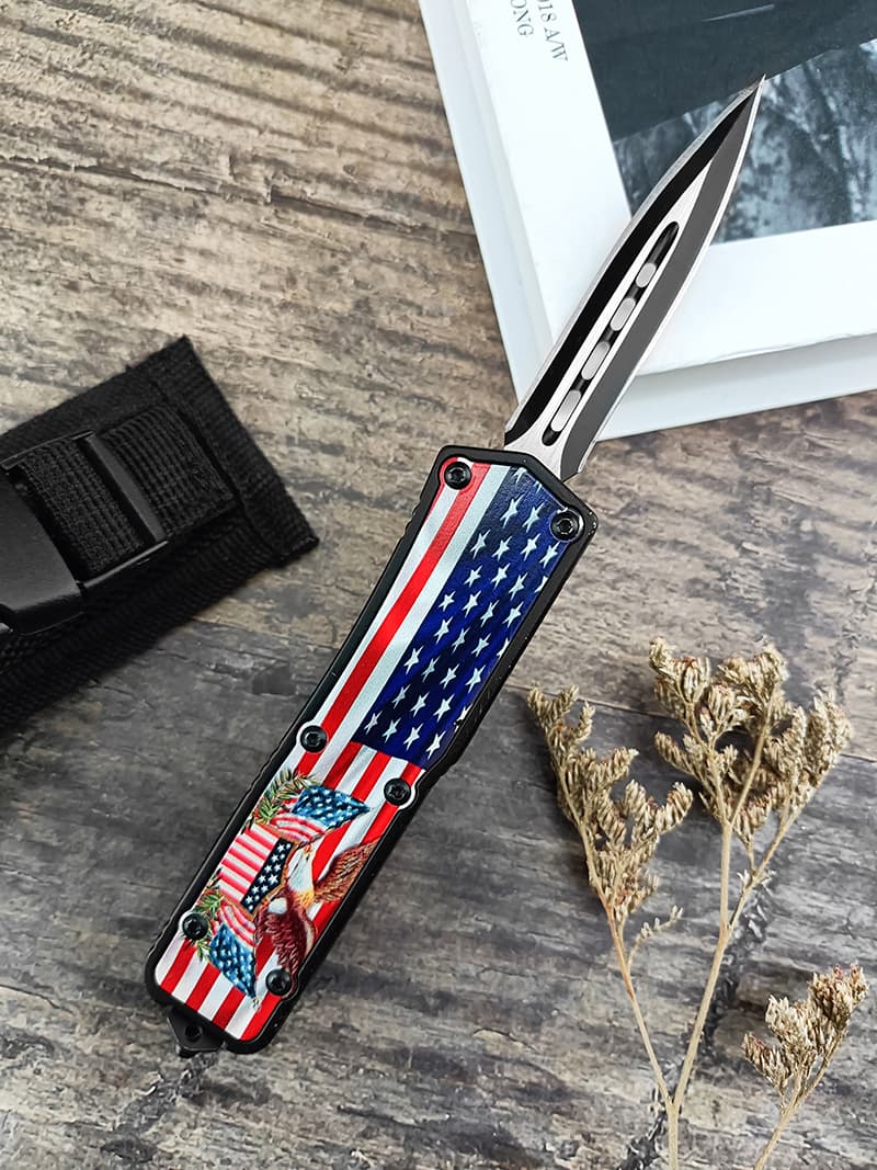 Convenient Handle Outdoor Camping Climbing Self-Defense Straight Folding Knife Tools for Men Gift in Stock