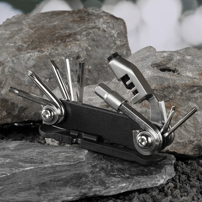 14 in 1 420 Stainless Steel Professional Folding Multitool Bike Tools EDC Compact Pocket Bicycle Repair Kit Chain Chopper