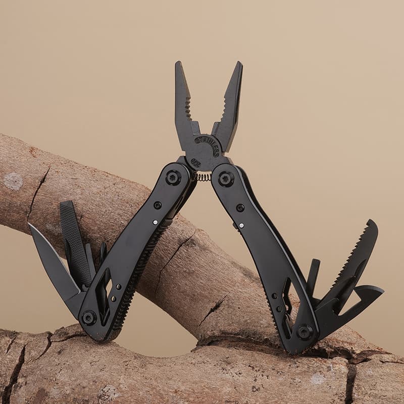 Blackening Treatment Handle Multitool Pliers Multifunction Knife Camping Folding Pliers 10In1 Multi Tool Outdoor Tools