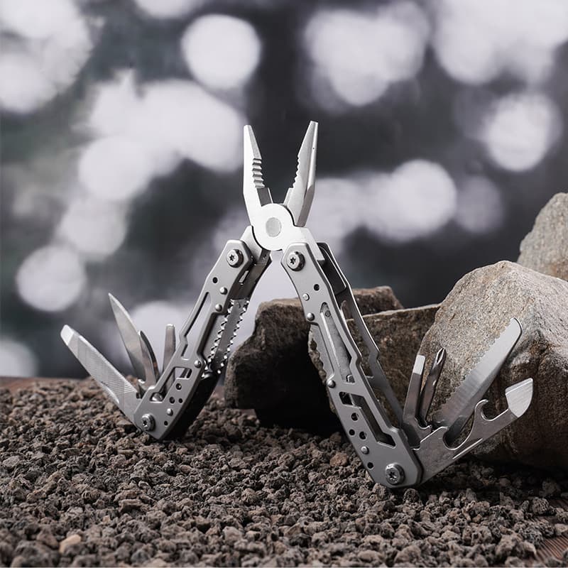 12 in 1 Multifunction Pliers Multitool With Nylon Pouch Compact Size Camping Hunting Survival Tools Kit EDC