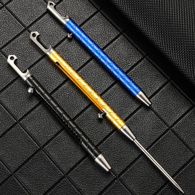 Anti Slip Handle Stainless Steel Needle Multitools Outdoor Camping Hunting EDC Keychain Tools Tactical Self Defends