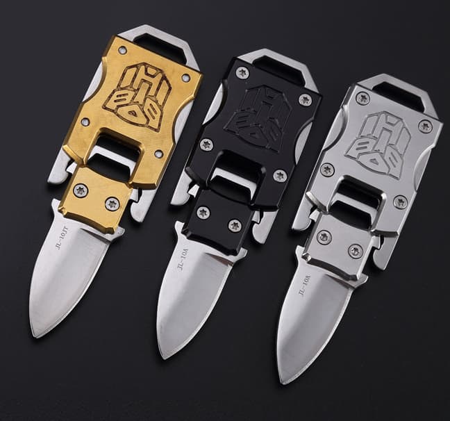 Portable Outdoor Hunting Knife Mini Multi-Tools High Hardness Creative Transformers Knife Stainless Steel Mini Knife