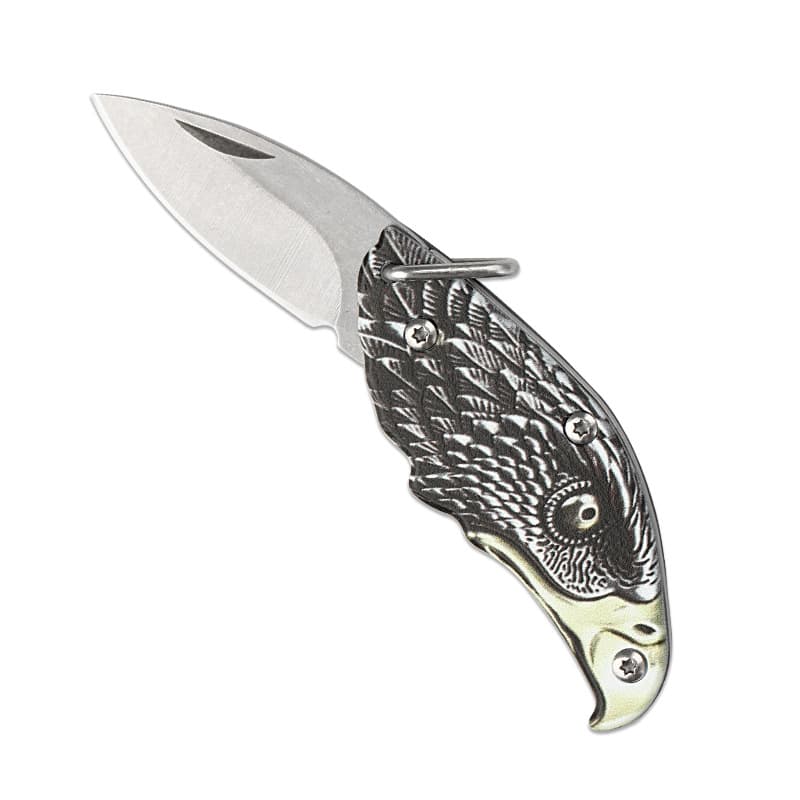 Customizable Small Size Eagle Pocket Knife 3D Printing Stainless Steel Handle DIY Folding Blade EDC Keychain Knife