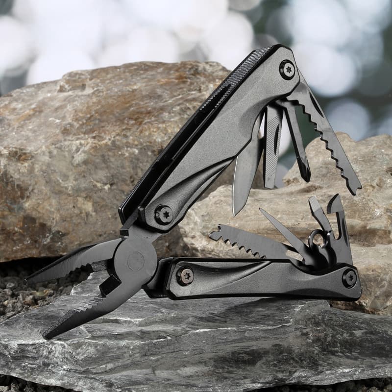High Quality Aluminum 13-in-1 Multitool Pliers Flat Nose Plier Screwdriver Outdoor Survival Camping Multi Tools OEM Customizable