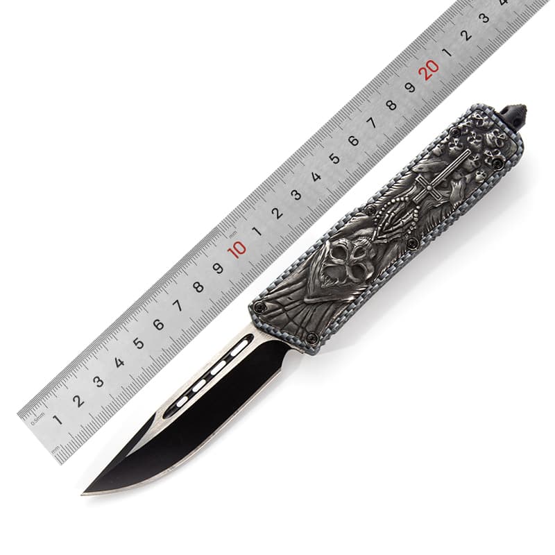 Zinc Alloy Handle Tactical Folding Knives Camping Pocket Knife Survival Hunting with Glass Breaker and Clip