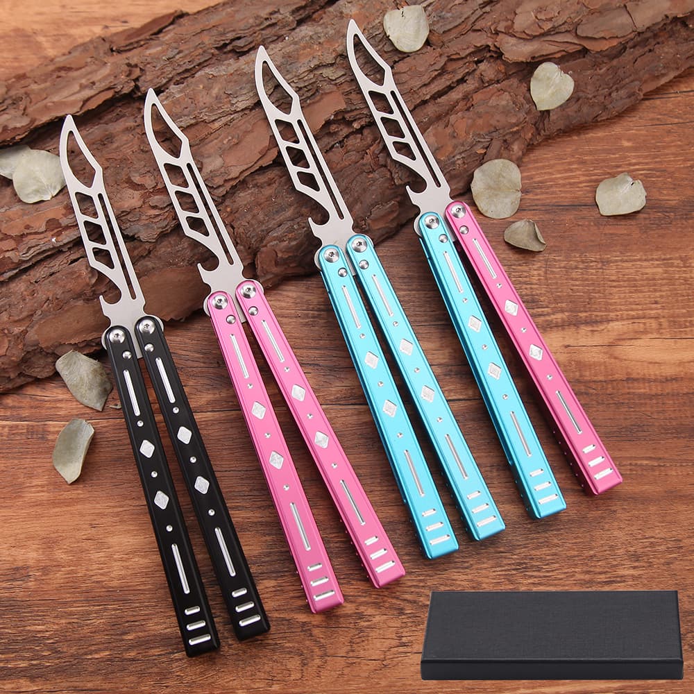 Camping Play Toys Folding Butterfly Training Tool with  Steel Customizable OEM Support Outdoor Knife Swing Knife