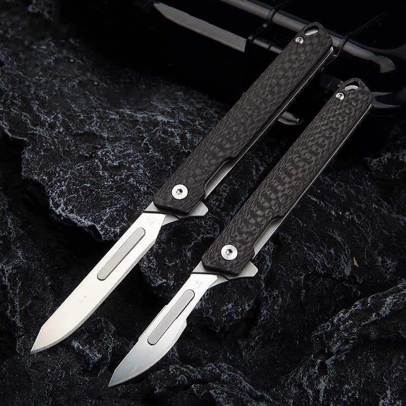 Folding Scalpel Pocket EDC Utility Surgical Knives With 10pcs Replaceable Razor Blades for Outdoor Hunting Everyday Carry