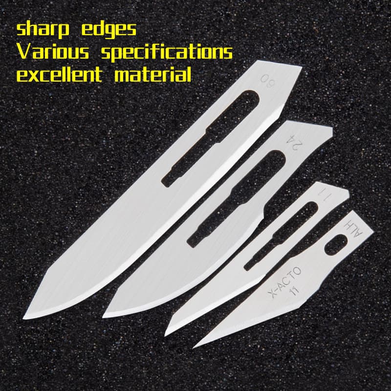 Disposable Mini Surgical Blade Knife Manual Sterile Stainless Steel Durable Machine-Driven Metal Basis of Surgical Instruments