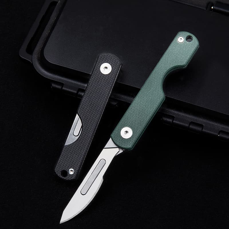 G10 Portable Mini Express EDC Foldable Utility Knife Keychain Unboxing Knife for Outdoor and Industrial Use with