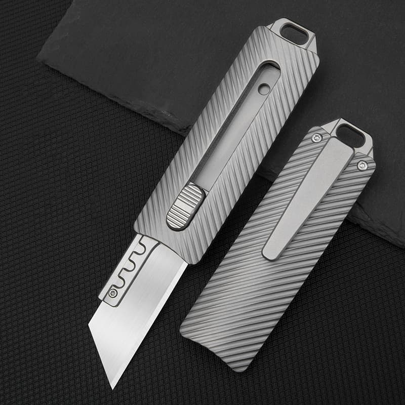 Integrated Titanium Alloy Art Knife Quick Replacement Blade Holiday Gift Outdoor Hunting Camping Knife