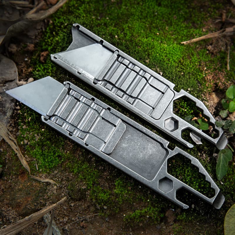 Multifunctional Titanium Knife Multiple Usage EDC Hand Tool Outdoor Convenient Carry Pocket Knife