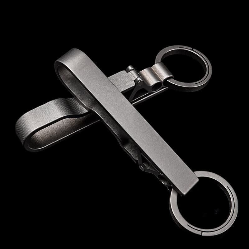 Titanium Alloy Belt Keychain Lightweight Durable Car Accessories Secure Utility Easy Open Key Chain