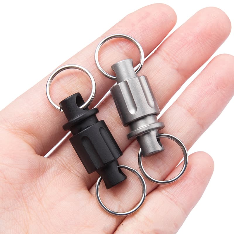 Outdoor Portable Two-way Key Connector EDC Titanium Rotation Chain Buckle Daily Unboxing Hand Tool