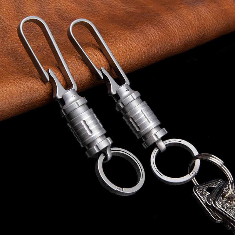 Titanium Key Chain, Keychain with Bottle Opener, Carabiner Car Key Chains for Men and Women