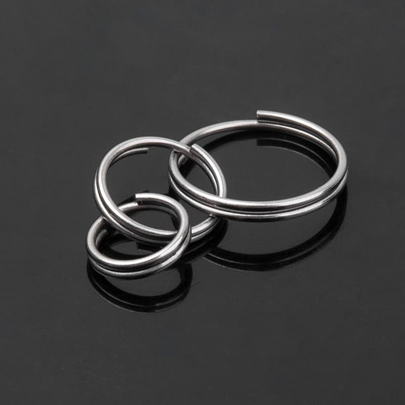Cheap Stainless Steel Split Key Rings Metal Keychain Ring Split Key-ring Durable Double Loop Keyring Hardware with Smooth Edge