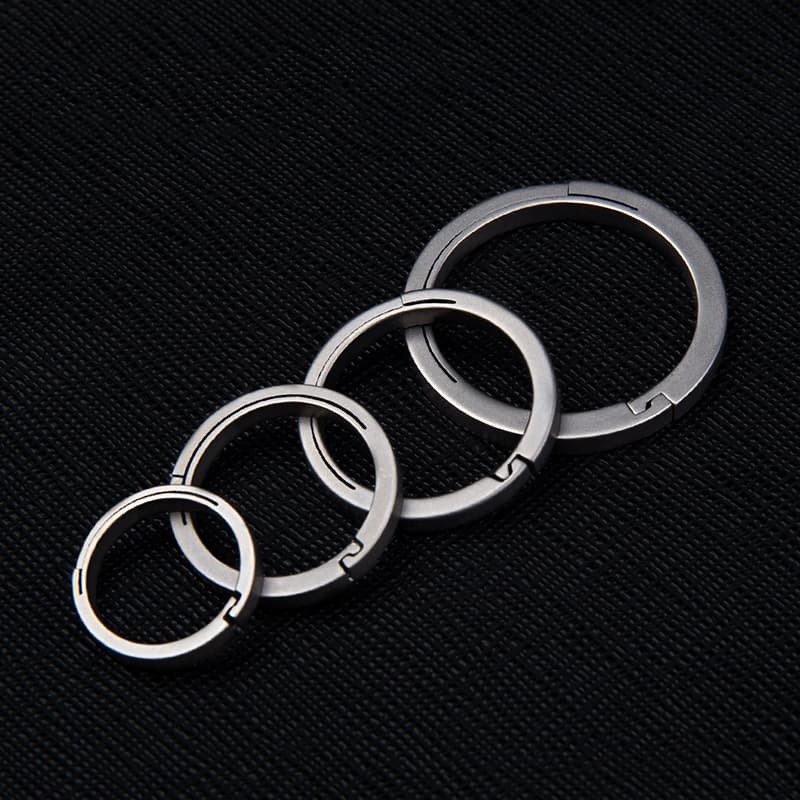 Factory Price Different Size 20mm 25mm 30mm 35mm Silver Metal Split Flat Key Ring for Keychain