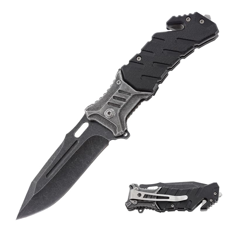 New Camping Wholesale 3Cr13 Steel Black Blade G10 Handle Tactical Survival Hunting Knife Pocket Knife Folded Knives