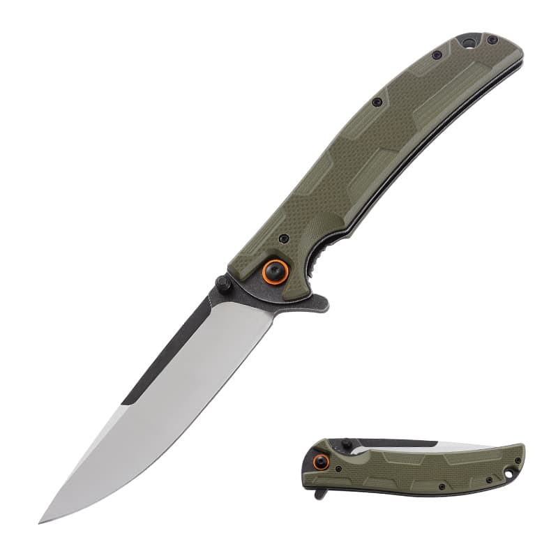 High Quality OEM D2 Steel Blade G10 Handle EDC Tool Folding Knife Outdoors Camping Survival Tactical Pocket Custom Knife