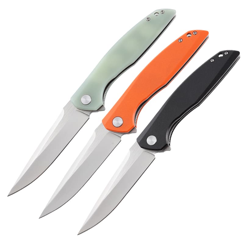 2025 New D2 Steel Knife G10 Handle Outdoor Folding Hunting Survival Camping Pocket Knife for DIY Customizable Customer