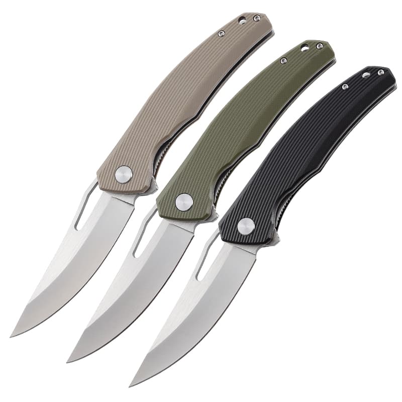 Popular Folding Knife G10 Sharp Handle D2 Steel Blade Survival Portability Outdoor Camping Pocket Folding Knife