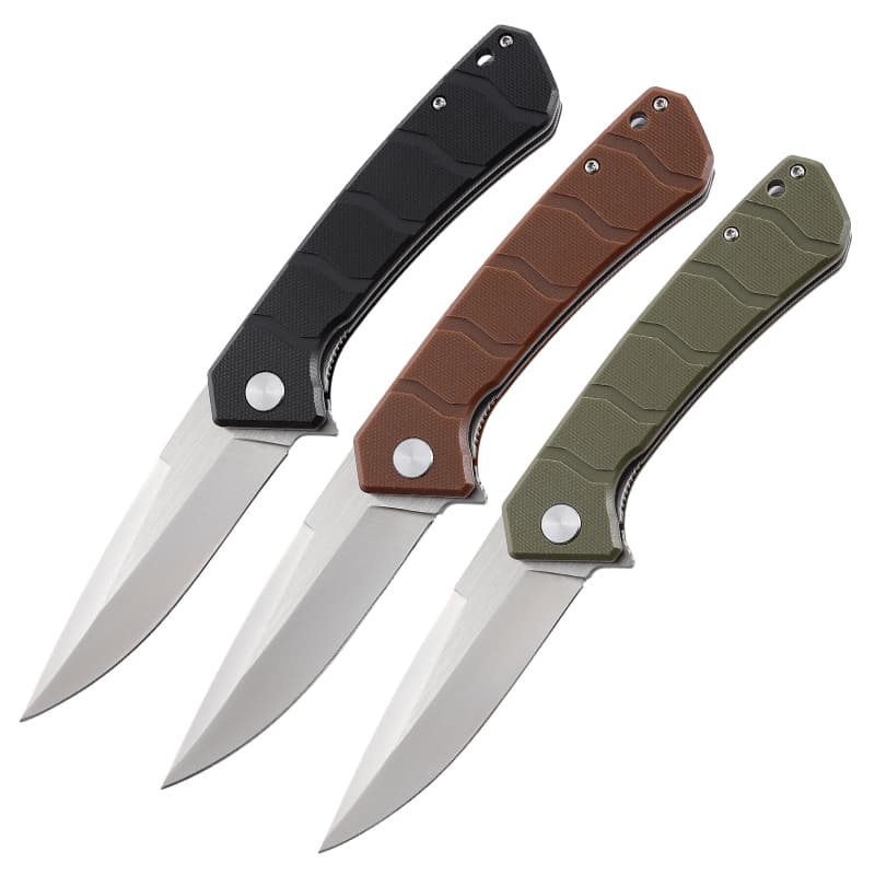 High Hardness D2 Steel Blade G10 Handle Folding Pocket Knife EDC Camping Survival Self Defense Tactical Gift Knife