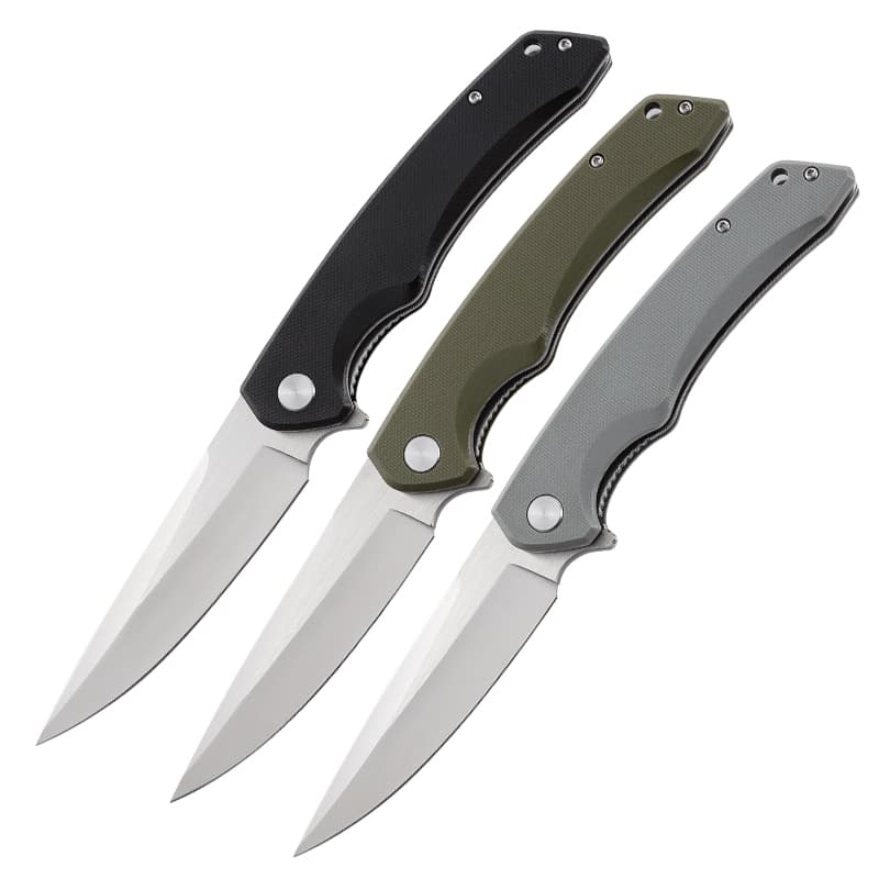 New Stock EDC Hunting Camping Pocket Knife D2 Steel Blade G10 Handle Knife Outdoor Survival Tactical Folding Knife