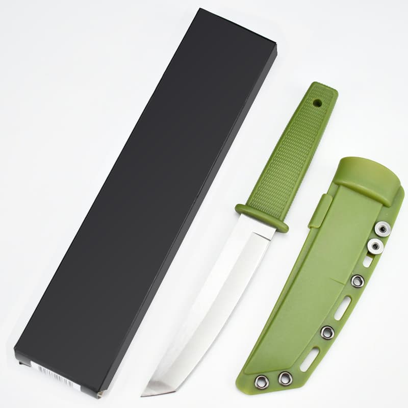 Hongrui Samurai Style Outdoor EDC Tool Survival Knife D2 Steel Plastic Handle Fixed Blade Knife with Sheath Ready to Ship