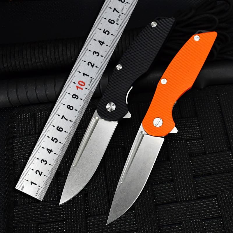 Popular D2 Steel Self-Defensive Tactical Knife with Portable ABS Handle Cost-Effective Pocket Knife Clip OEM Customizable