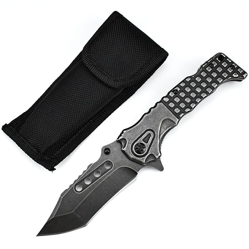 Senior Heavy Folding Knives Stone Washing 7Cr14mov Steel Outdoor Survival Hunt Knife Camping Hiking Portable Pocket Knife EDC