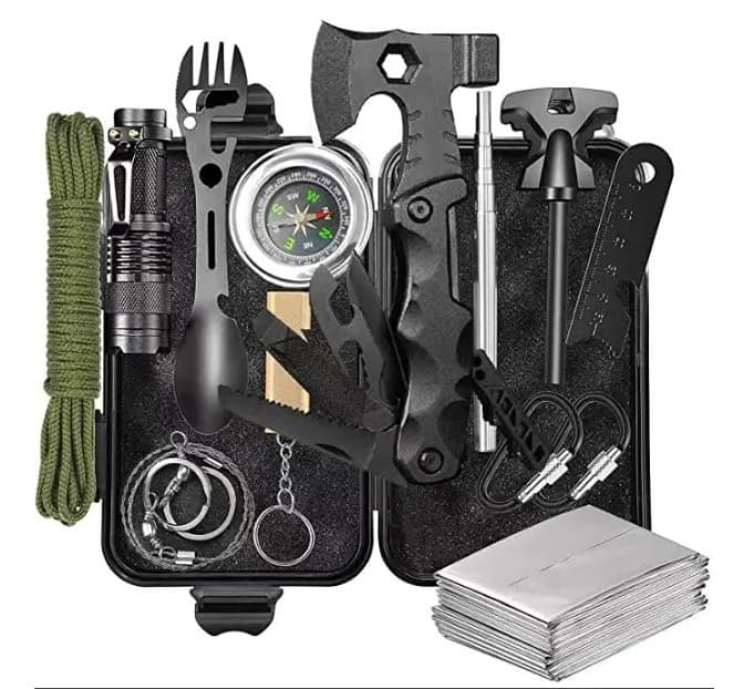 Multifunctional Outdoor Camping Hiking Tool Emergency Kit Stainless Steel SOS Saw Blade for Sale