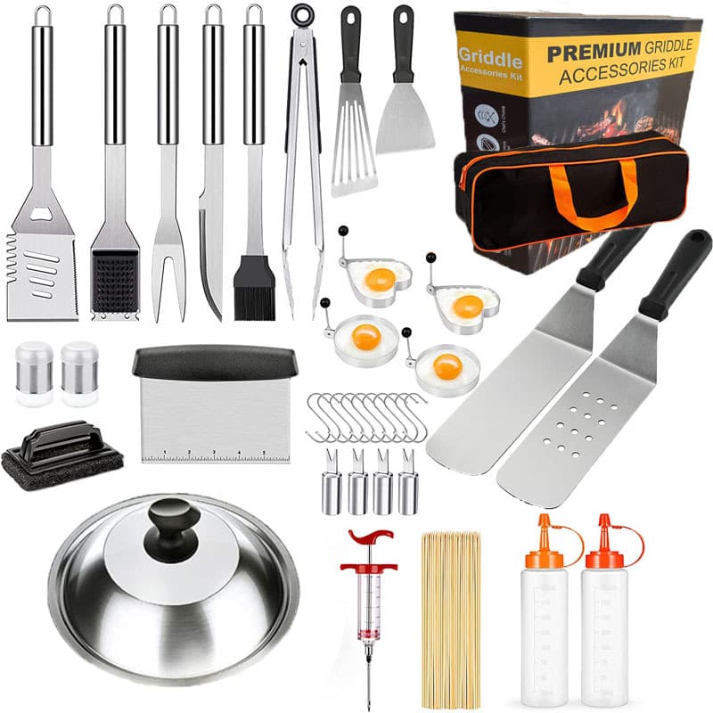 Mingxiang 136pcs Stainless Steel BBQ Grill Accessories Metal Grilling Tools Set with Storage Bag